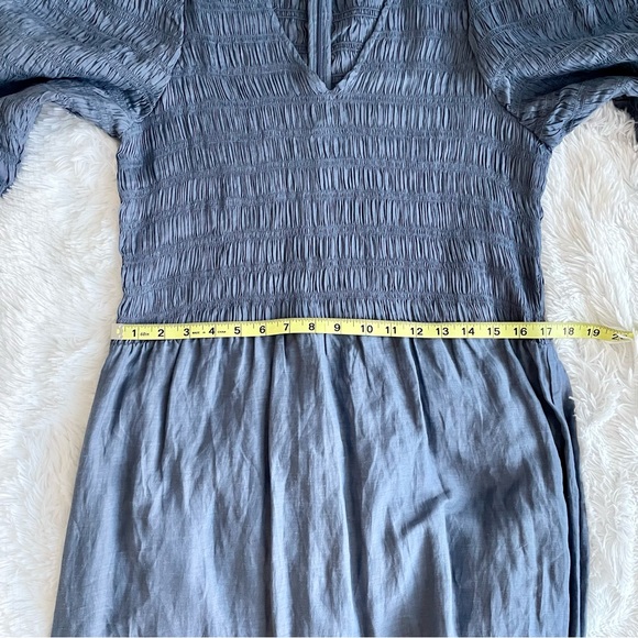 Sea New York Maxi Dress Smocked Tiered Puff Balloon Sleeve Barbiecore Balletcore - Picture 11 of 13